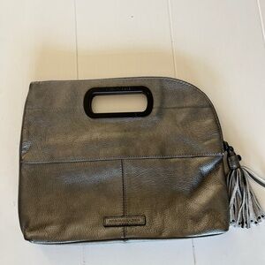 BCBG Max Axria Silver Leather Bag‎
